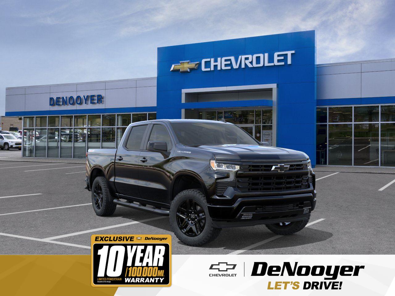 Black 2026 Chevrolet Silverado 1500 RST Crew Cab 4WD Pickup Truck Four-Wheel Drive 8-Speed Automatic