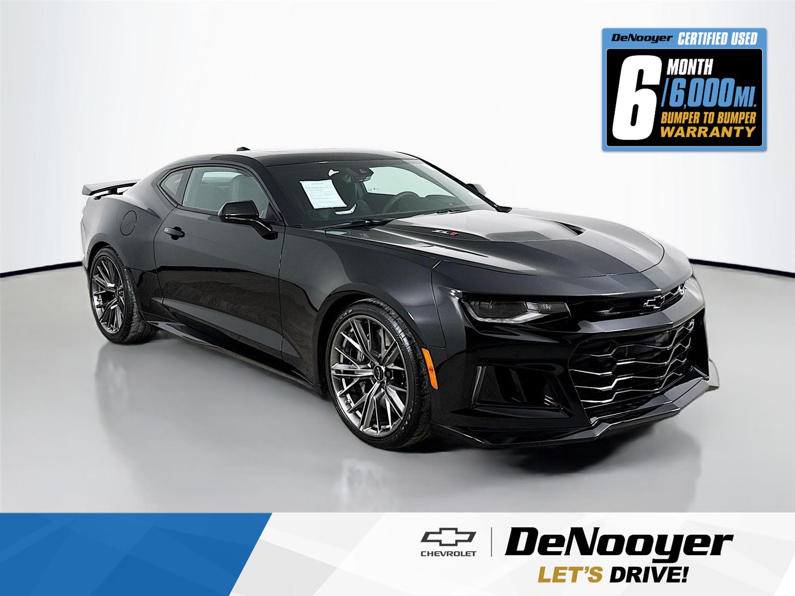 Black 2023 Chevrolet Camaro ZL1 Coupe RWD Coupe Rear-Wheel Drive 6-Speed Manual