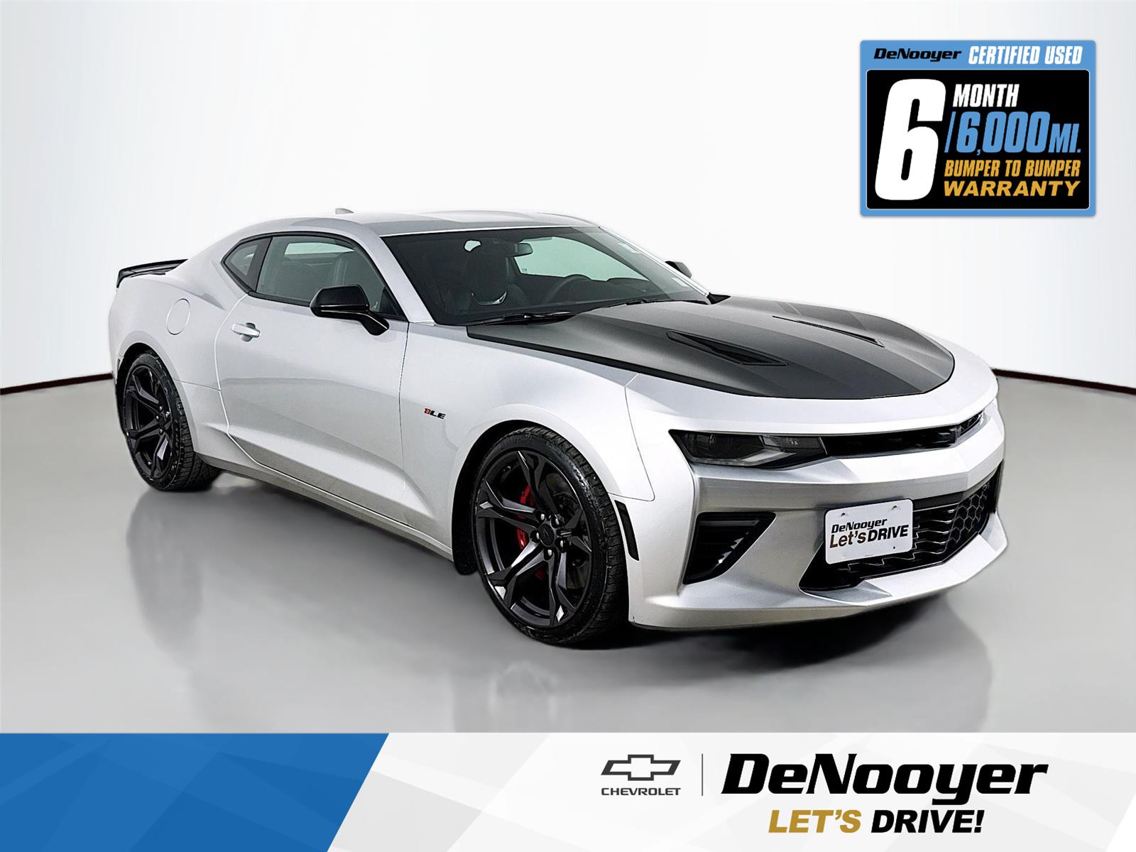 Silver Ice Metallic 2017 Chevrolet Camaro 1SS Coupe RWD Coupe Rear-Wheel Drive 6-Speed Manual