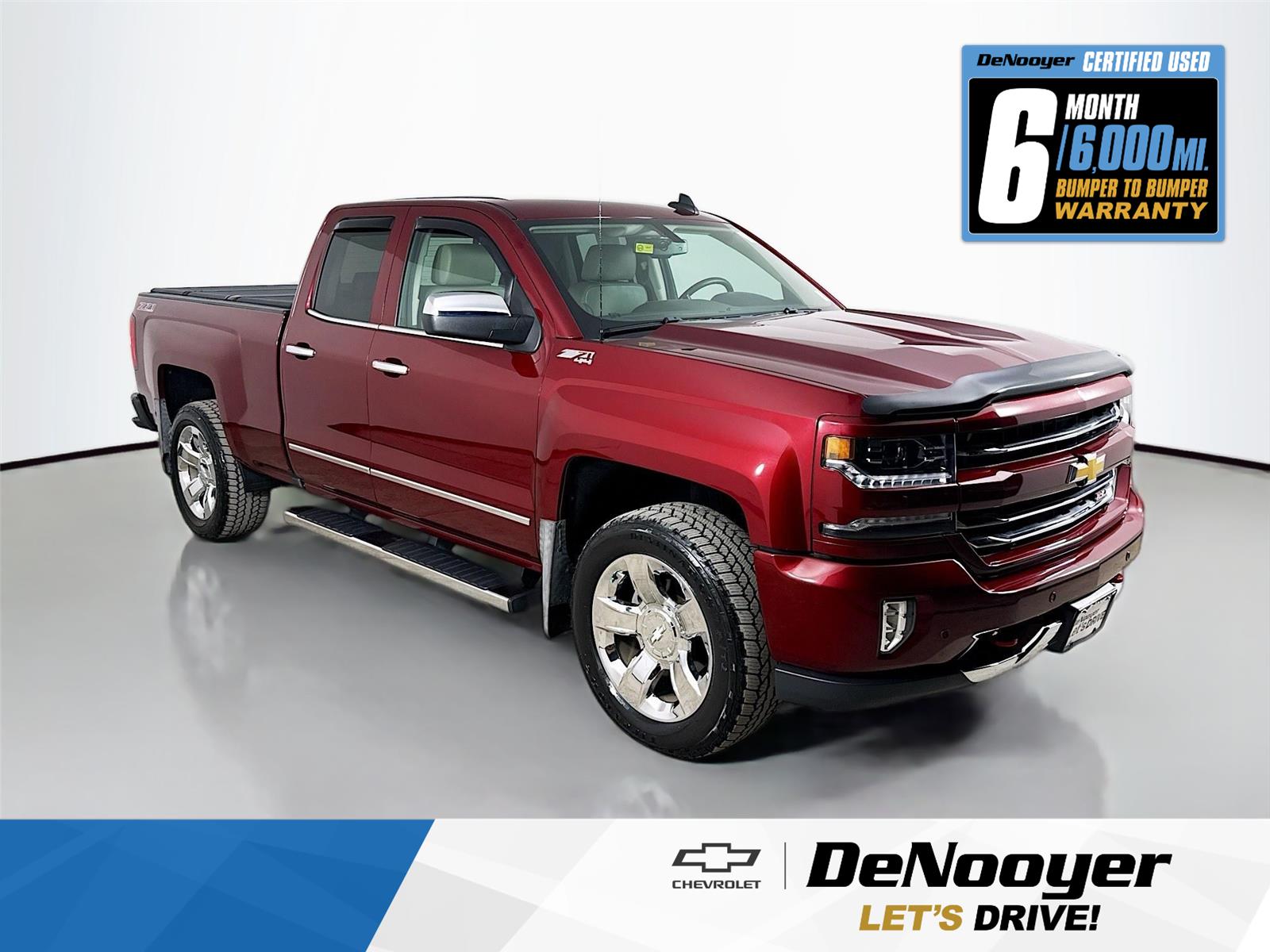 Siren Red Tintcoat 2017 Chevrolet Silverado 1500 LTZ Double Cab 4WD Pickup Truck Four-Wheel Drive 6-Speed Automatic