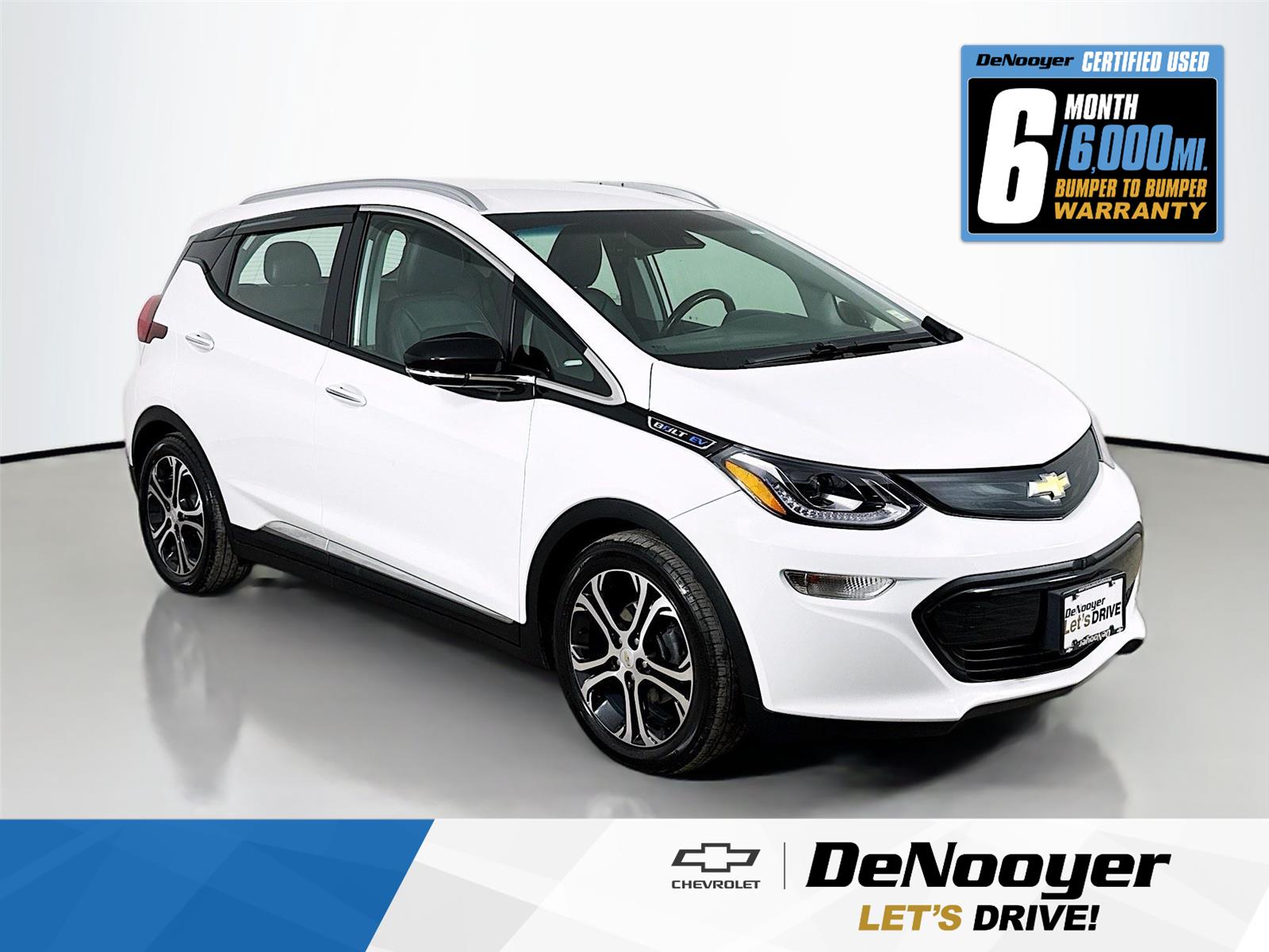 Summit White 2019 Chevrolet Bolt EV Hatchback Front-Wheel Drive Automatic