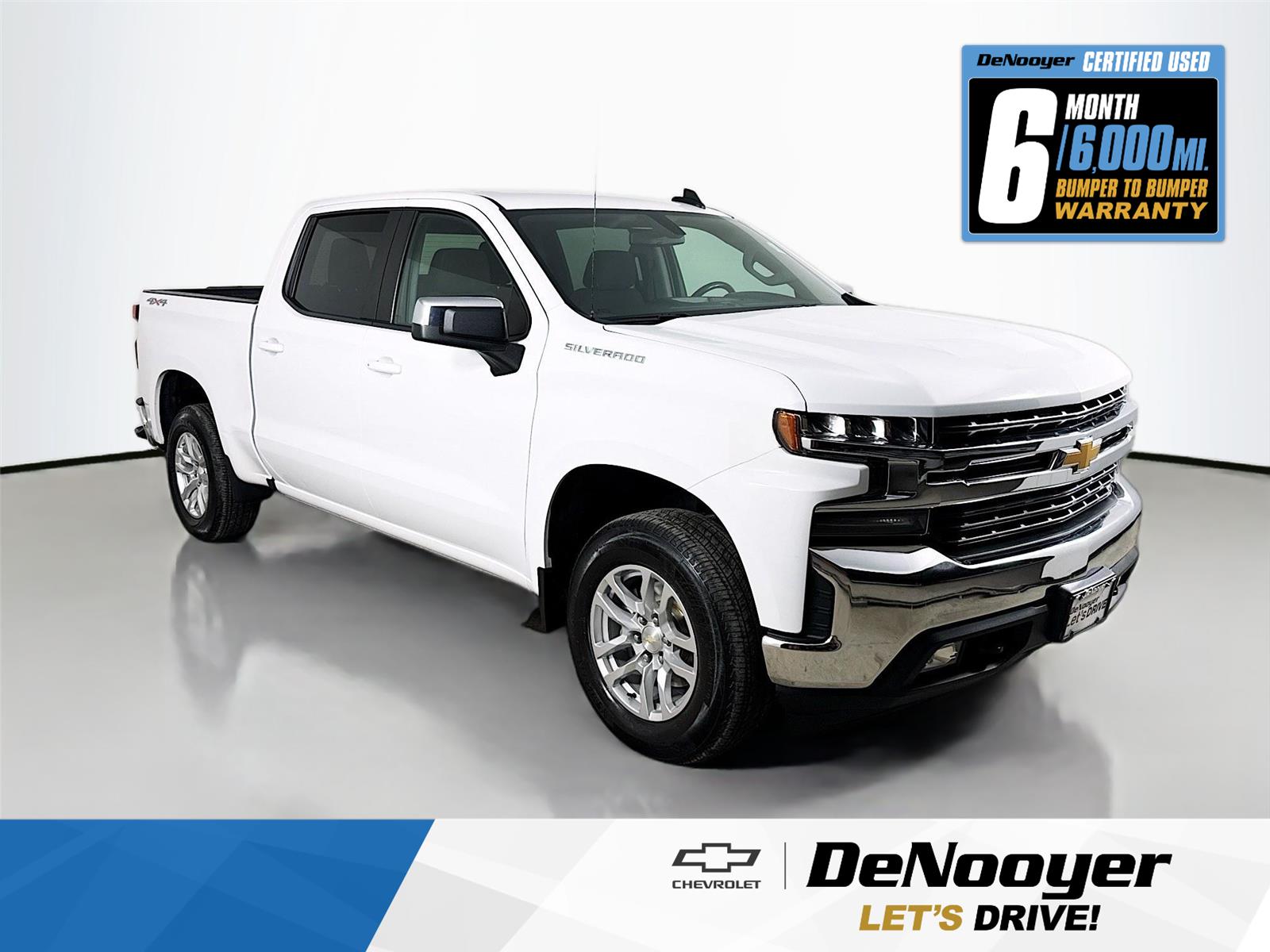 Summit White 2021 Chevrolet Silverado 1500 Pickup Truck Four-Wheel Drive 8-Speed Automatic