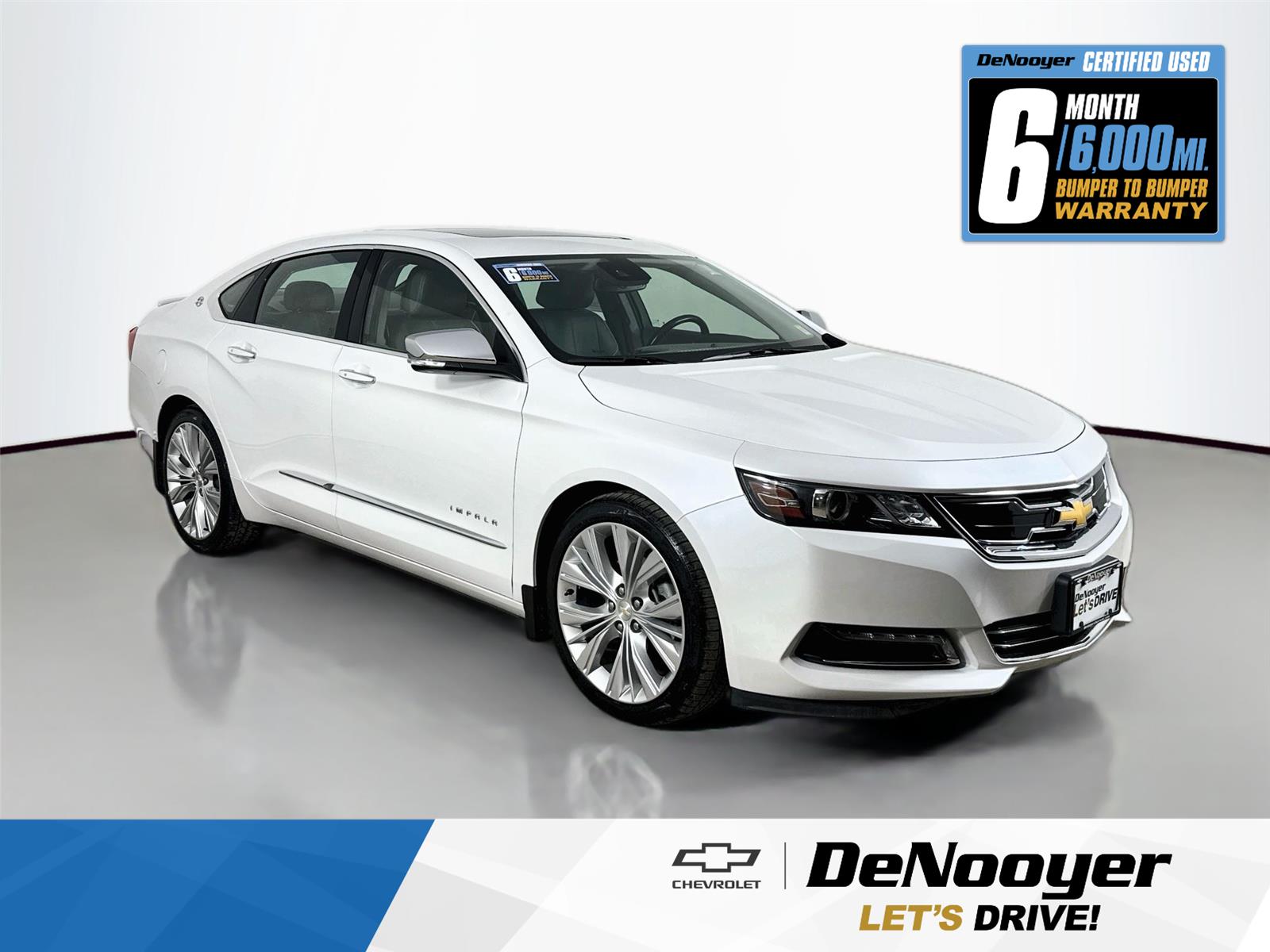 White (Iridescent Pearl Tricoat) 2019 Chevrolet Impala Sedan Front-Wheel Drive 6-Speed Automatic Overdrive