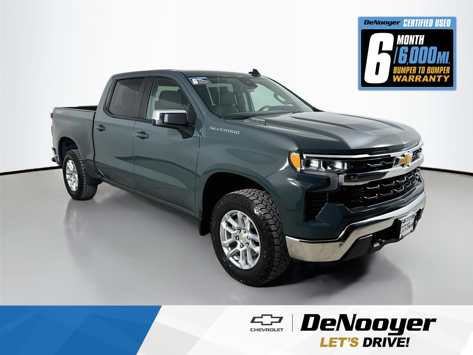 Cypress Gray 2025 Chevrolet Silverado 1500 Pickup Truck Four-Wheel Drive 8-Speed Automatic