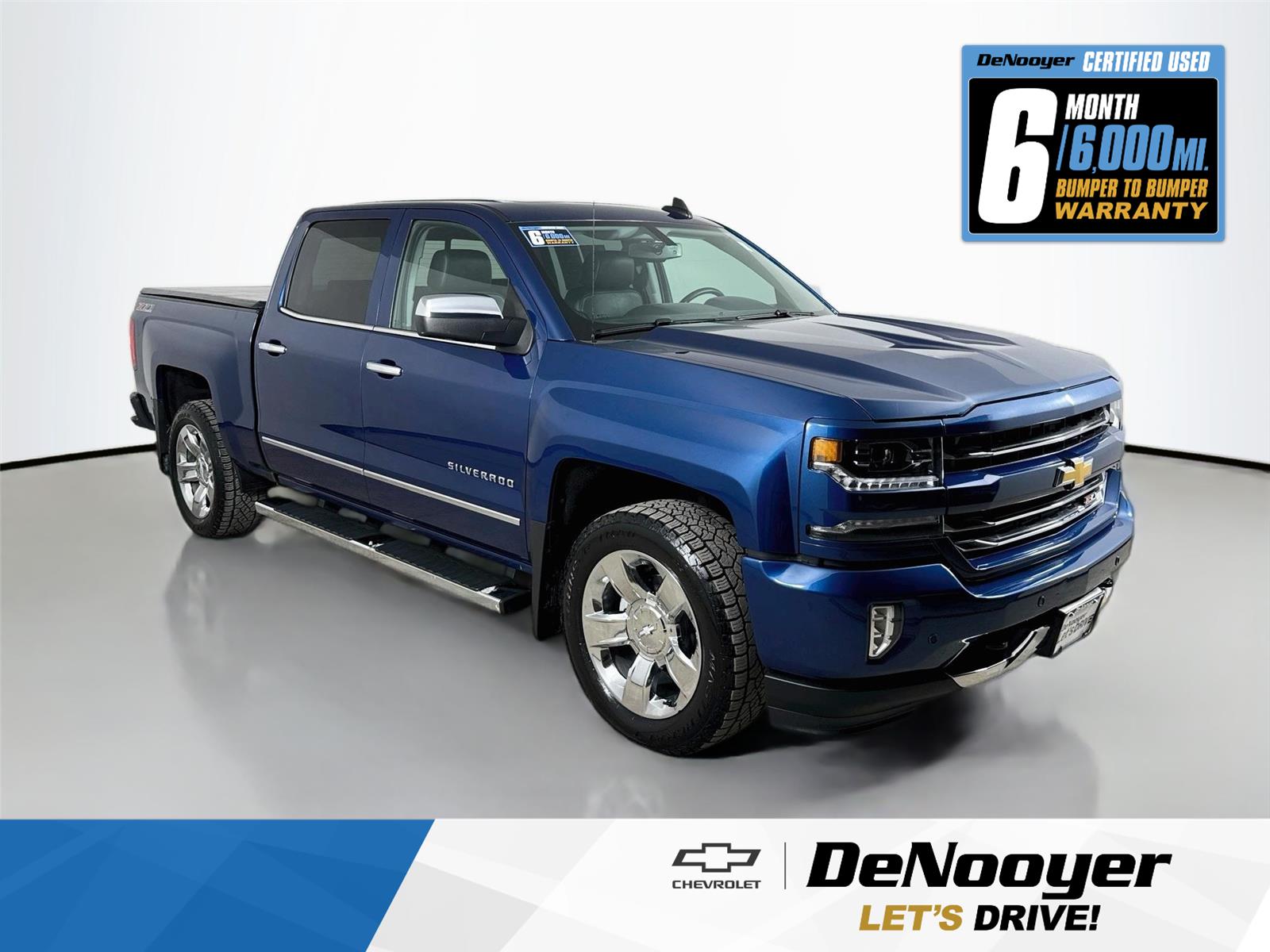 Deep Ocean Blue Metallic 2017 Chevrolet Silverado 1500 Pickup Truck Four-Wheel Drive 8-Speed Automatic