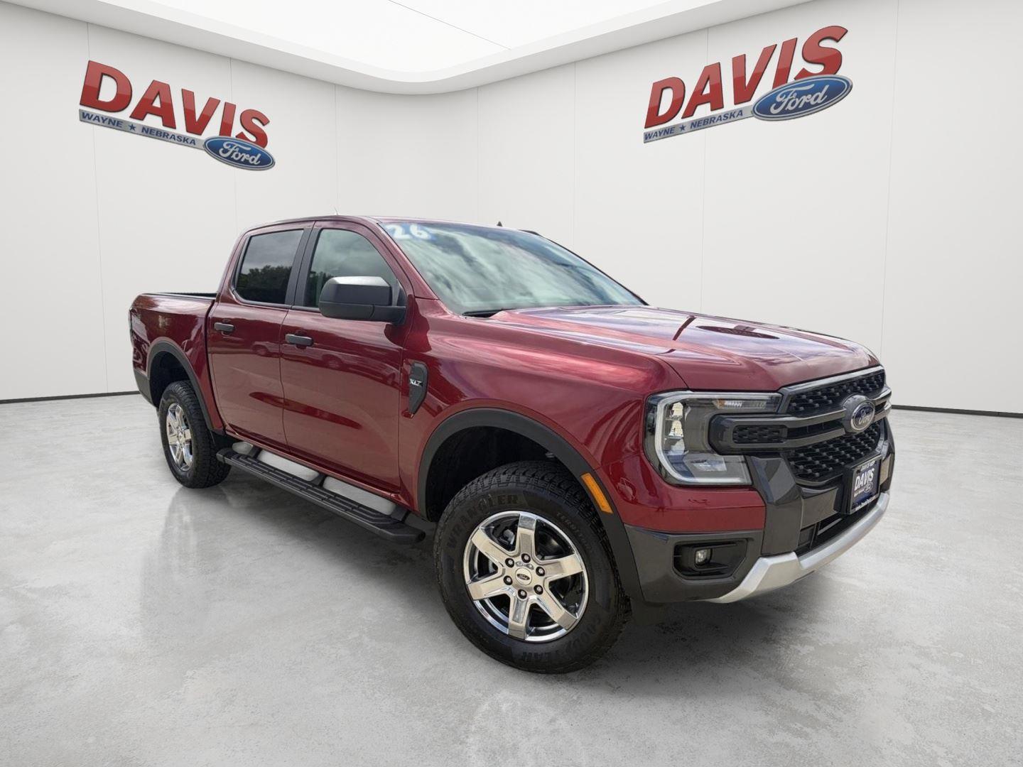 Ruby Red Metallic Tinted Clearcoat 2026 Ford Ranger Pickup Truck Four-Wheel Drive Automatic