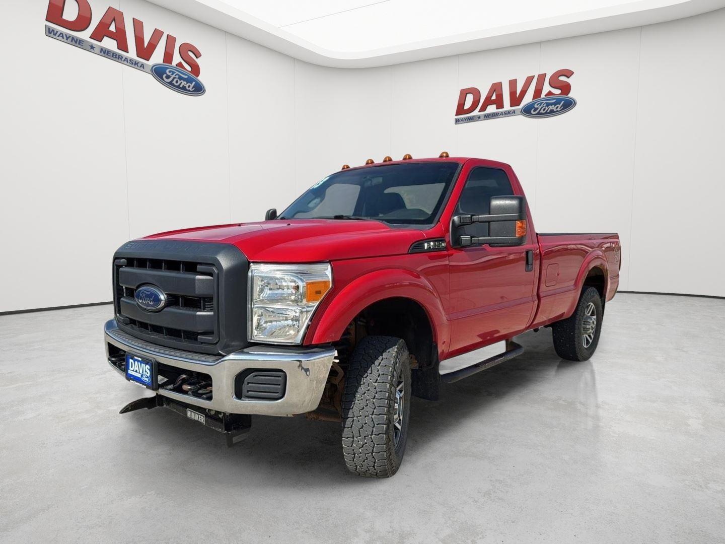 Vermillion Red 2013 Ford F-250 Super Duty Pickup Truck Four-Wheel Drive 6-Speed Automatic