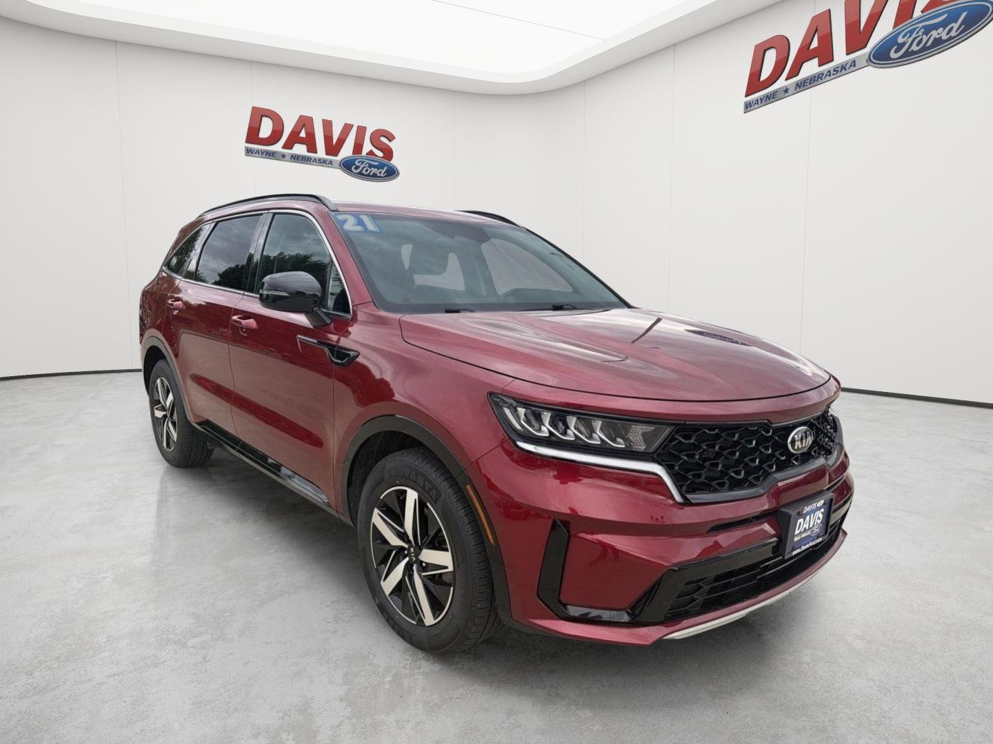Passion Red Tintcoat 2021 Kia Sorento SUV / Crossover Front-Wheel Drive 8-Speed Automatic