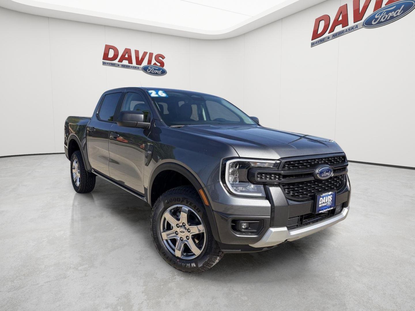Gray 2026 Ford Ranger Pickup Truck Four-Wheel Drive Automatic