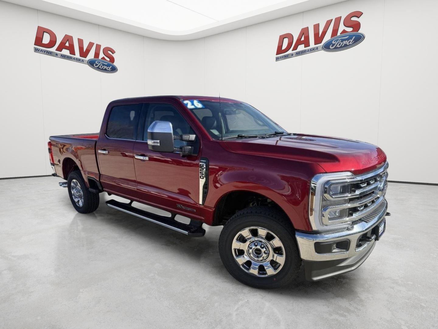Ruby Red Metallic Tinted Clearcoat 2026 Ford F-250 Super Duty Pickup Truck Four-Wheel Drive Automatic