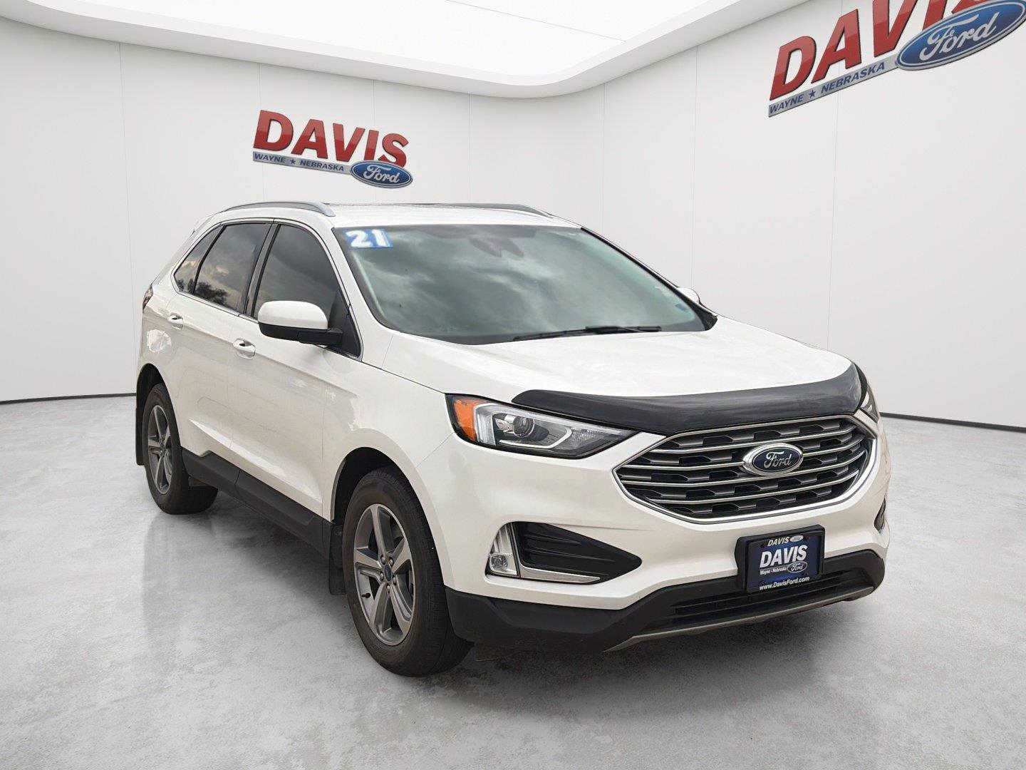 Star White Metallic Tri-Coat 2021 Ford Edge SUV / Crossover All-Wheel Drive 8-Speed Automatic