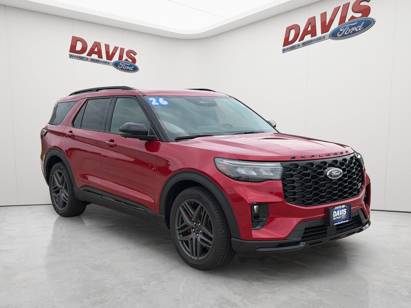 Rapid Red Metallic Tinted Clearcoat 2026 Ford Explorer SUV / Crossover All-Wheel Drive Automatic