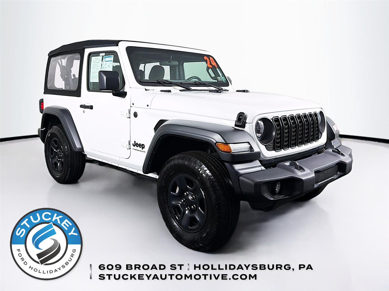 Bright White Clearcoat 2024 Jeep Wrangler Sport 2-Door 4WD SUV / Crossover Four-Wheel Drive 8-Speed Automatic