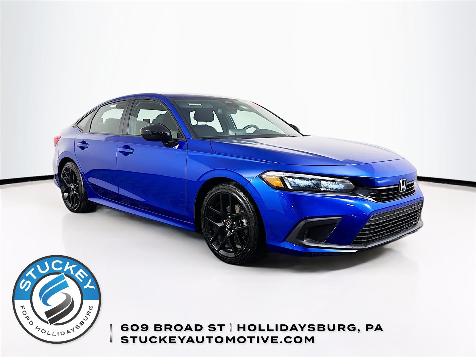 Aegean Blue Metallic 2024 Honda Civic Sport FWD Sedan Front-Wheel Drive 7-Speed CVT