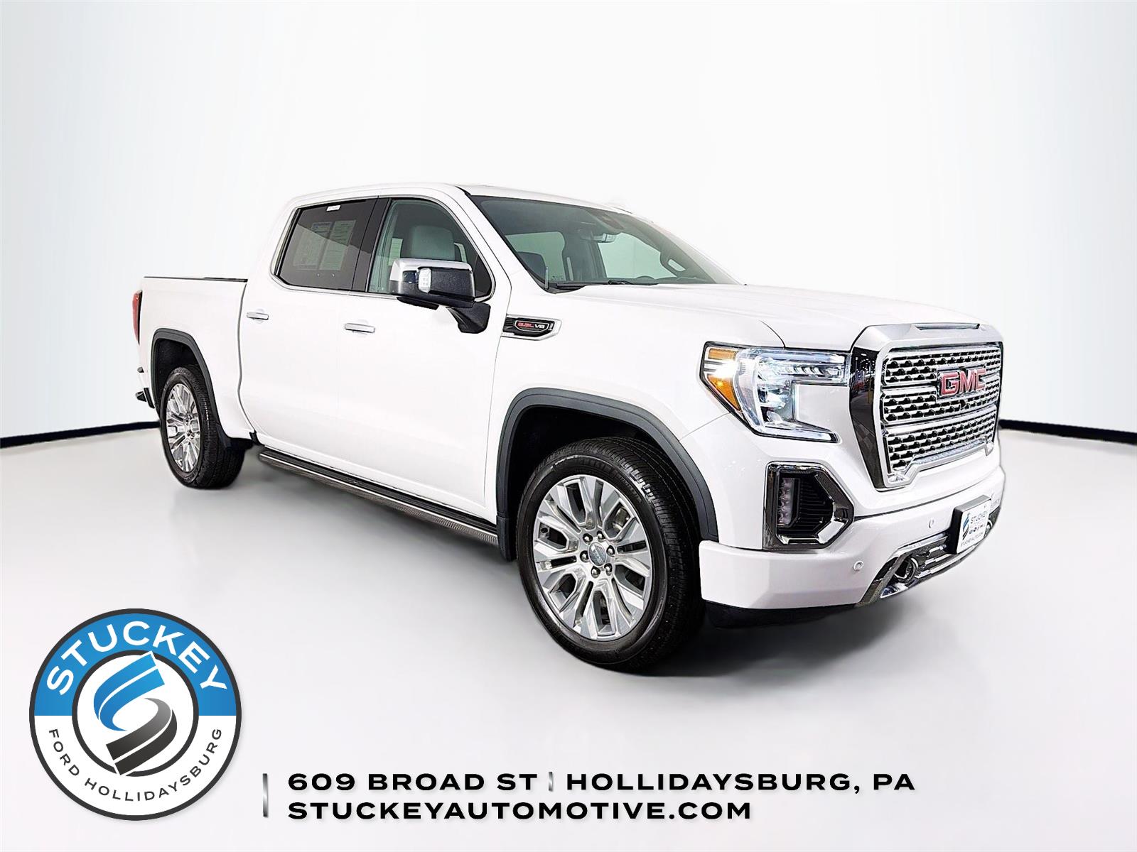 White Frost Tricoat 2021 GMC Sierra 1500 Denali Crew Cab 4WD Pickup Truck Four-Wheel Drive Automatic