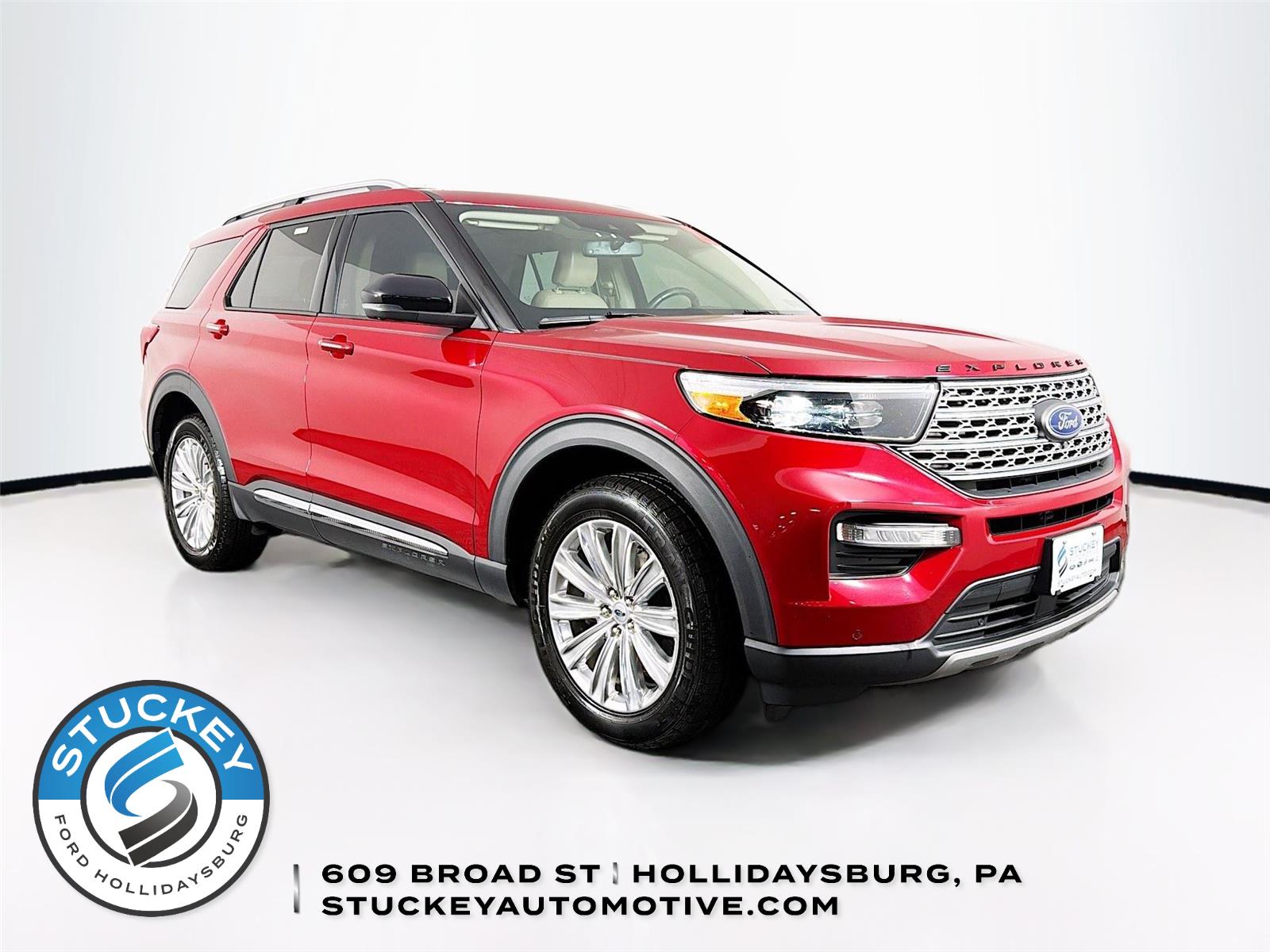 Rapid Red Metallic Tinted Clearcoat 2021 Ford Explorer Hybrid Limited AWD SUV / Crossover All-Wheel Drive Automatic