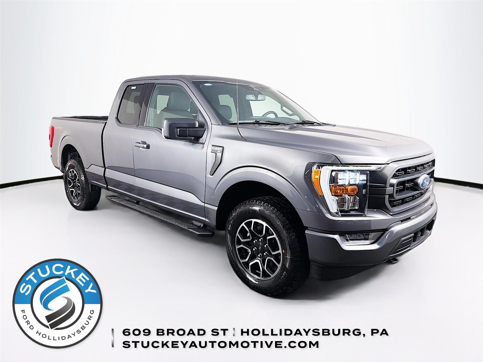 Carbonized Gray 2023 Ford F-150 XLT SuperCab 4WD Pickup Truck Four-Wheel Drive Automatic