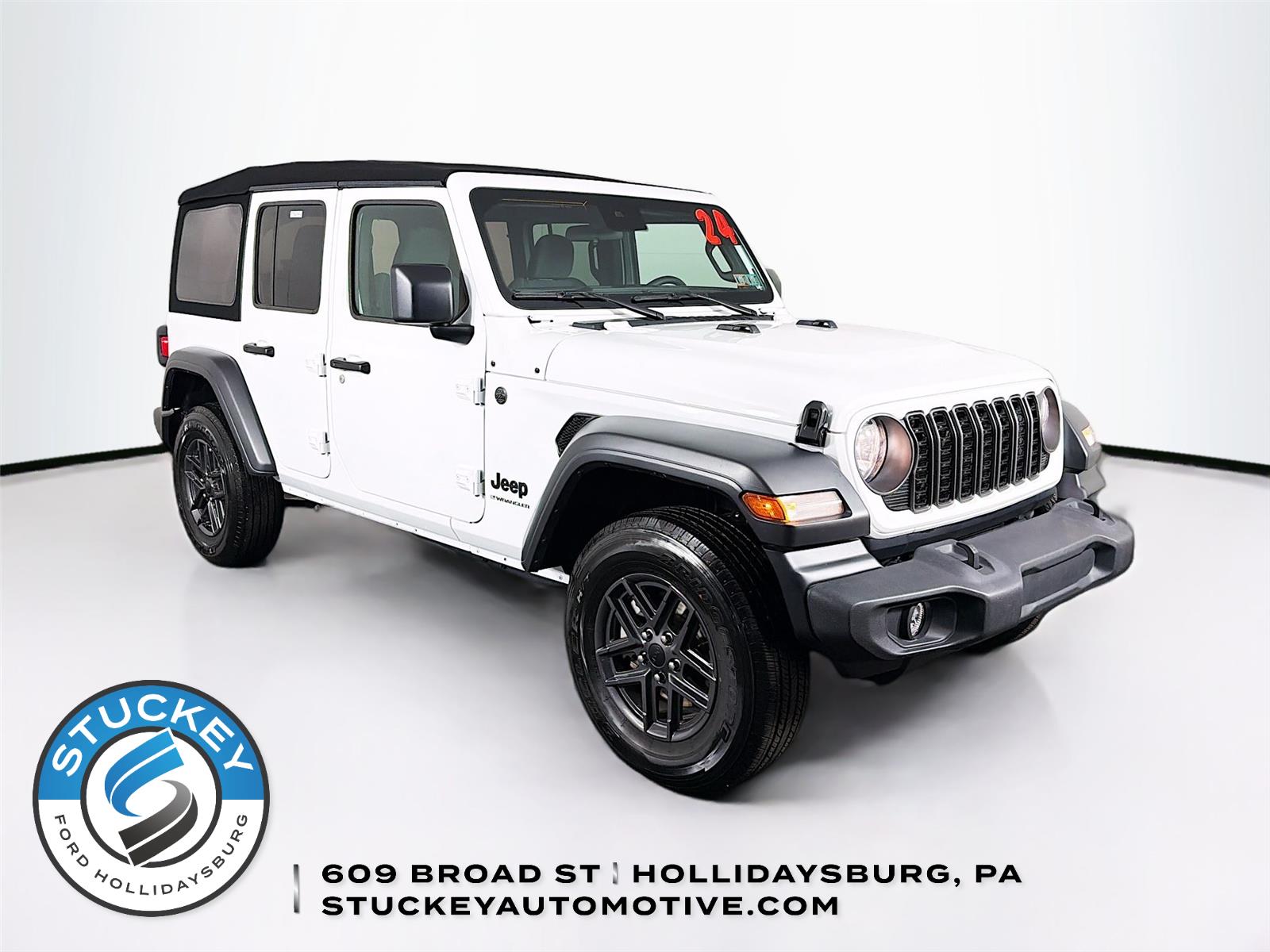 Bright White Clearcoat 2024 Jeep Wrangler Sport S 4-Door 4WD SUV / Crossover Four-Wheel Drive 8-Speed Automatic