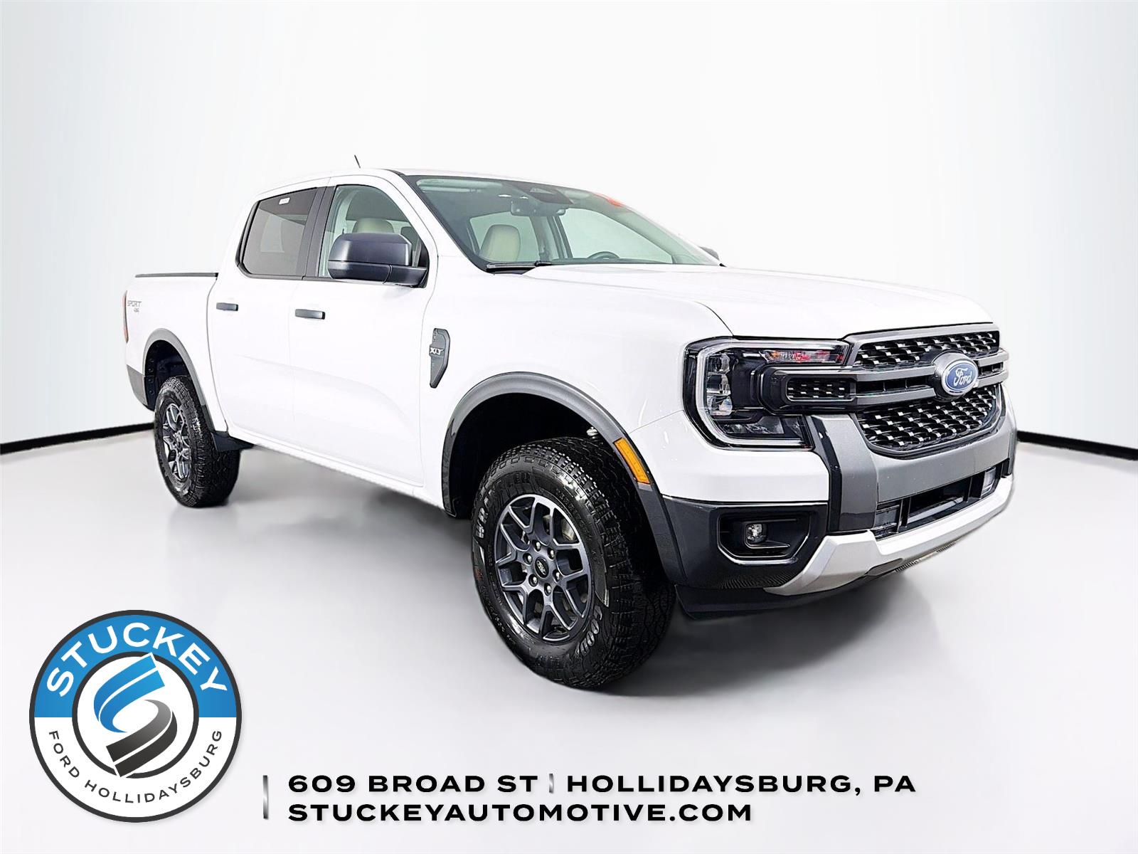 Oxford White 2024 Ford Ranger XLT SuperCrew 4WD Pickup Truck Four-Wheel Drive Automatic
