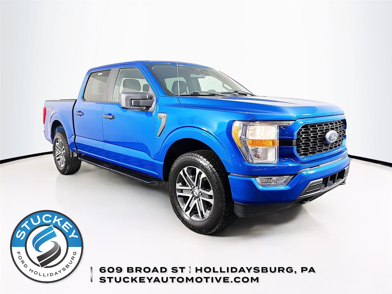 Velocity Blue 2021 Ford F-150 XL SuperCrew 4WD Pickup Truck Four-Wheel Drive Automatic