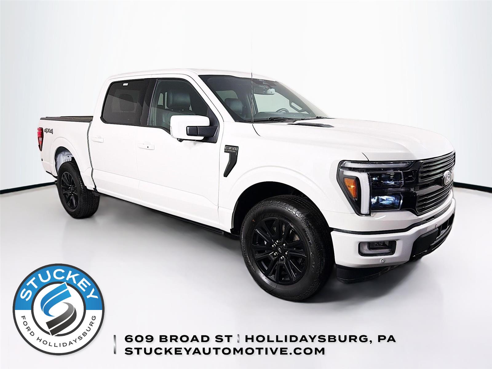 Star White Metallic Tri-Coat 2024 Ford F-150 Platinum SuperCrew 4WD Pickup Truck Four-Wheel Drive Automatic