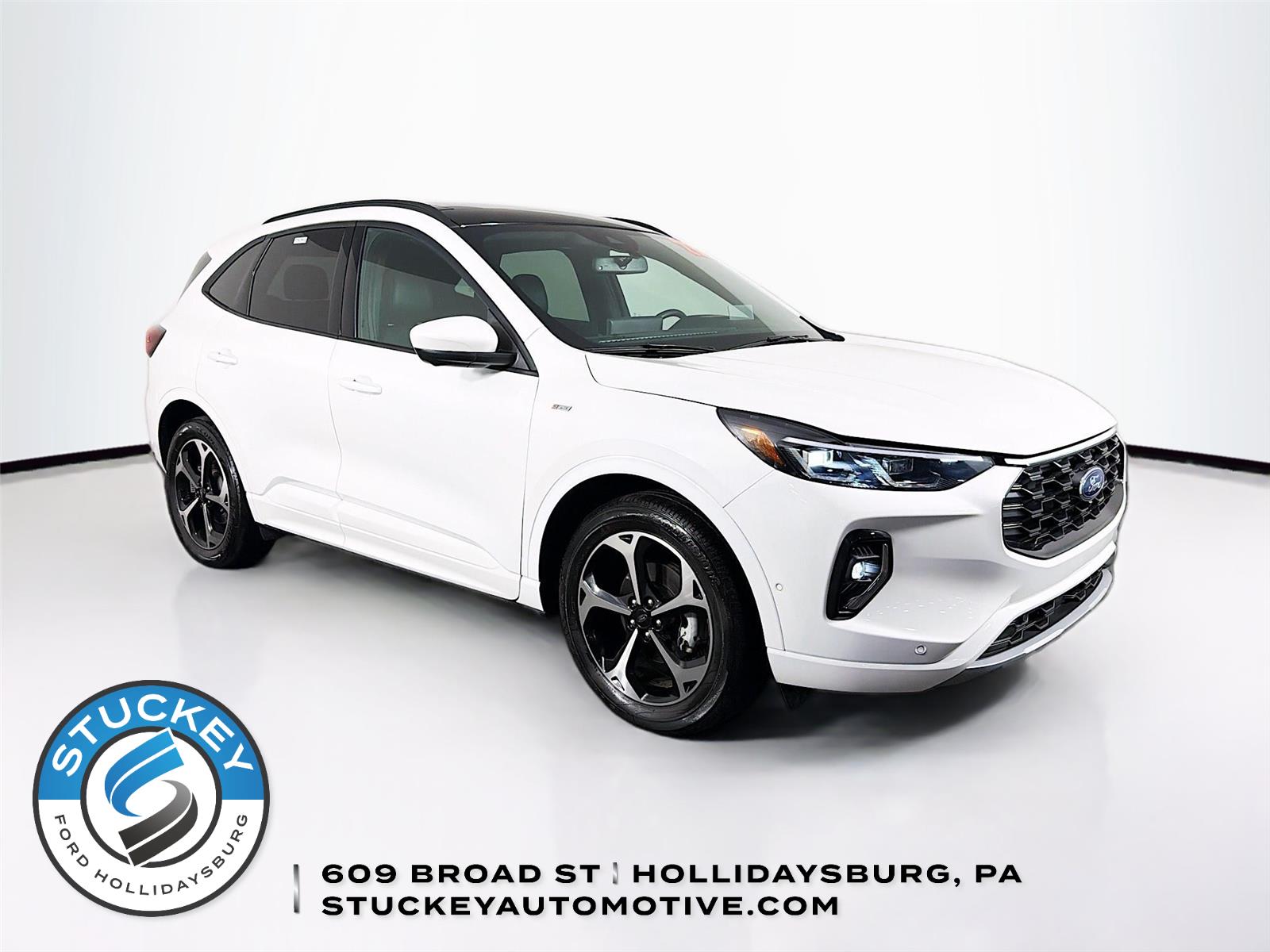 Star White Metallic Tri-Coat 2023 Ford Escape Hybrid ST-Line Elite AWD SUV / Crossover All-Wheel Drive Continuously Variable Transmission