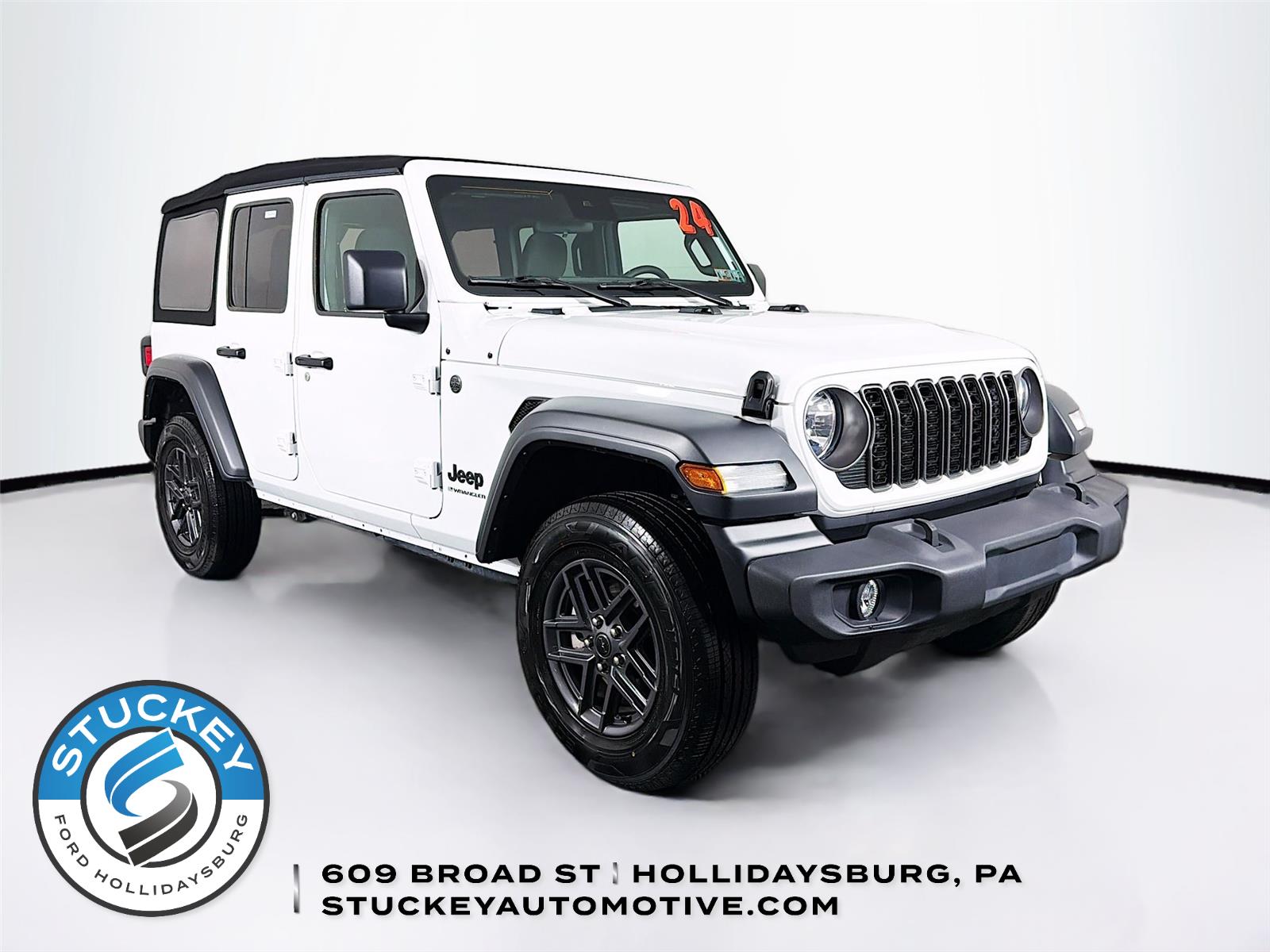 Bright White Clearcoat 2024 Jeep Wrangler Sport S 4-Door 4WD SUV / Crossover Four-Wheel Drive 8-Speed Automatic
