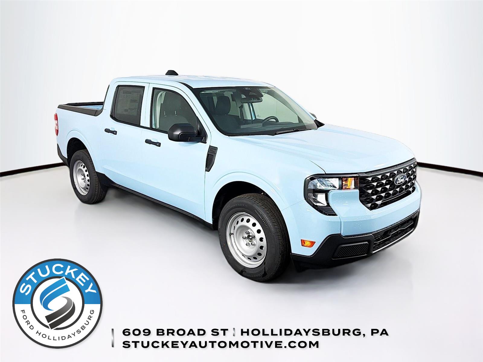 Light Blue 2026 Ford Maverick XL SuperCrew FWD Pickup Truck Front-Wheel Drive Continuously Variable Transmission