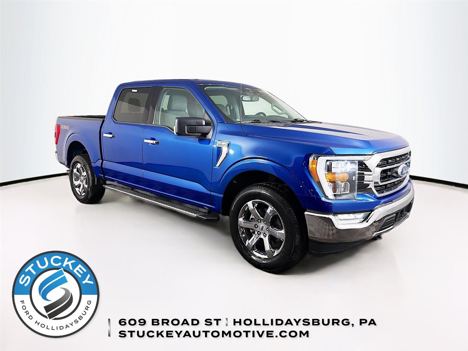 Atlas Blue 2022 Ford F-150 Pickup Truck Four-Wheel Drive Automatic