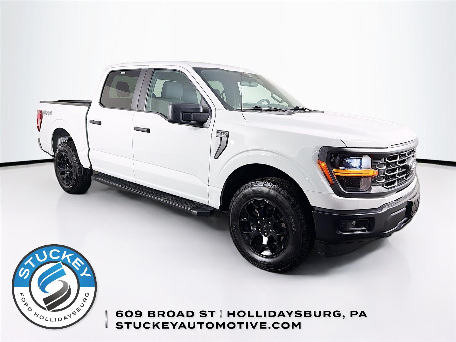 Avalanche Gray 2024 Ford F-150 STX SuperCrew 4WD Pickup Truck Four-Wheel Drive Automatic