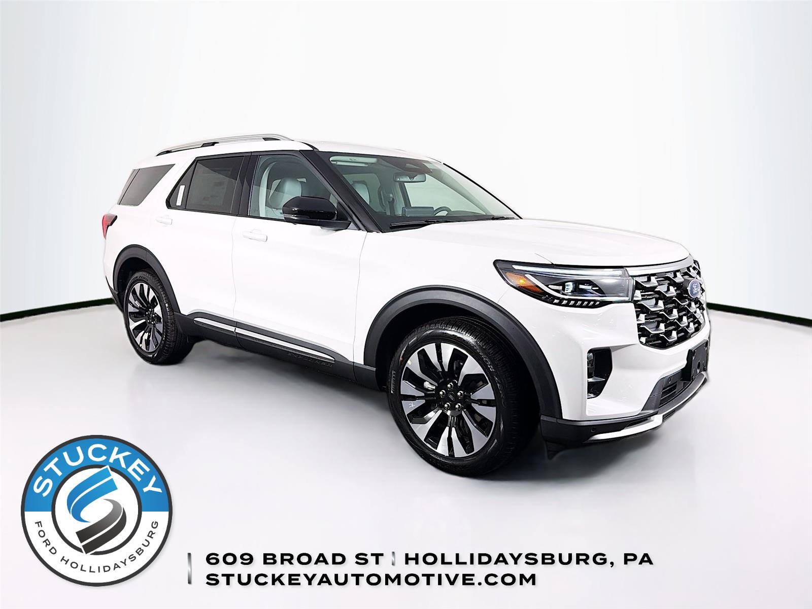 Star White Metallic Tri-Coat 2026 Ford Explorer Platinum AWD SUV / Crossover All-Wheel Drive Automatic