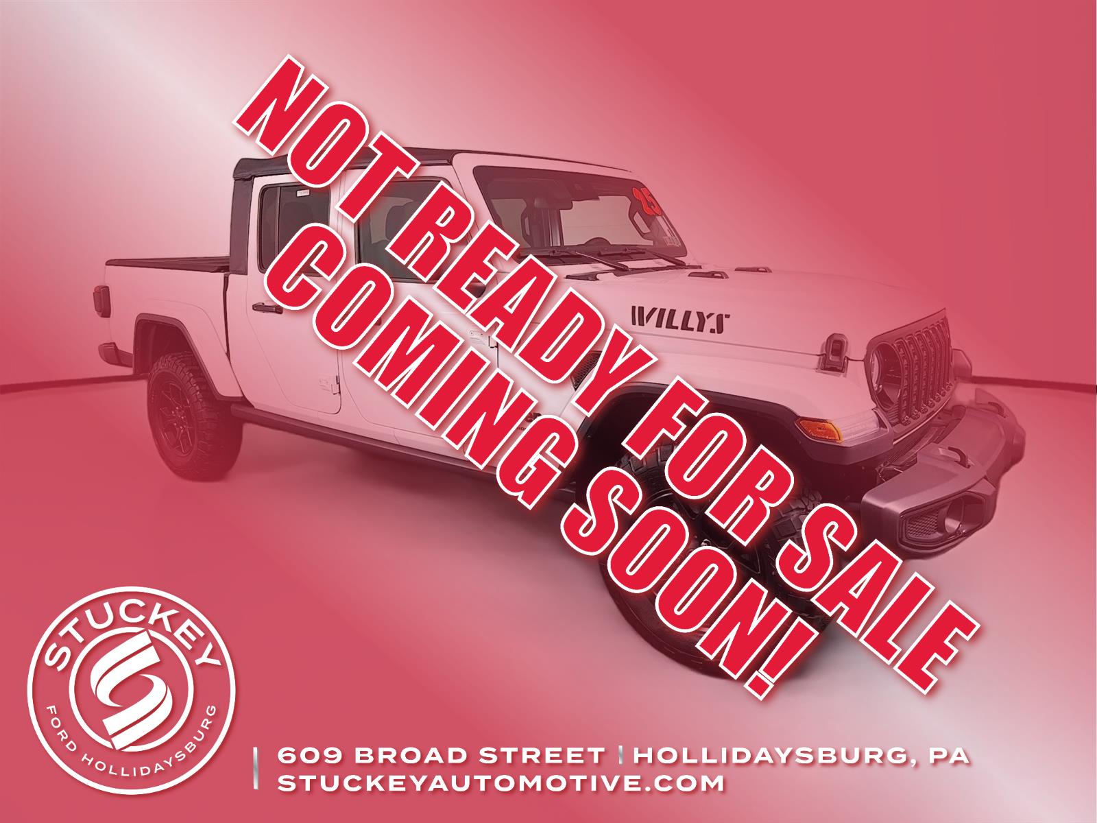 Bright White Clearcoat 2025 Jeep Gladiator Willys Crew Cab 4WD Pickup Truck Four-Wheel Drive 8-Speed Automatic