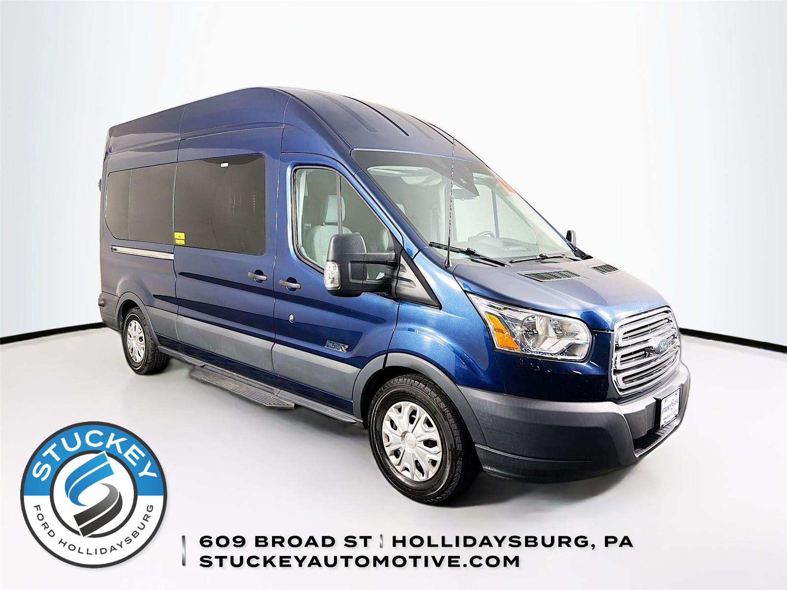 Blue Jeans Metallic 2016 Ford Transit Passenger 350 XL High Roof LWB RWD with Sliding Passenger-Side Door Van Rear-Wheel Drive 6-Speed Automatic Overdrive