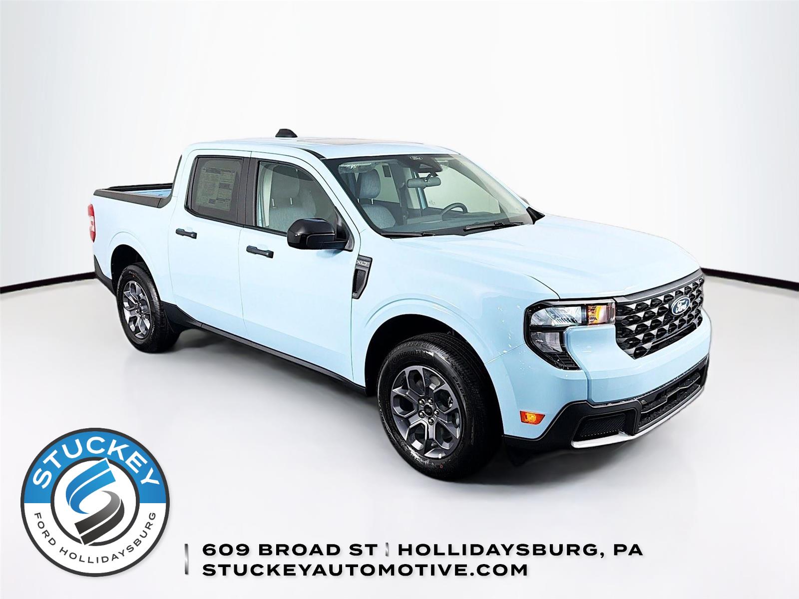Light Blue 2026 Ford Maverick XLT SuperCrew AWD Pickup Truck All-Wheel Drive 1-Speed Dual Clutch