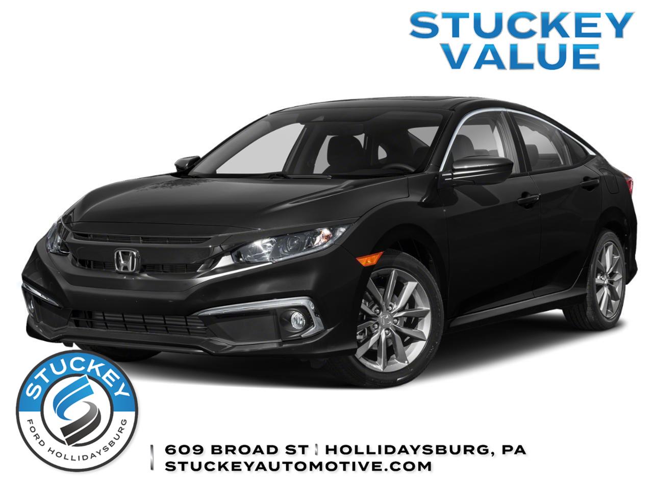 Crystal Black Pearl 2021 Honda Civic Sedan Front-Wheel Drive Continuously Variable Transmission