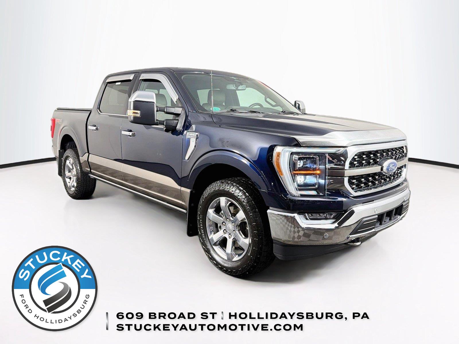 Antimatter Blue/Stone Gray 2023 Ford F-150 Pickup Truck Four-Wheel Drive Automatic