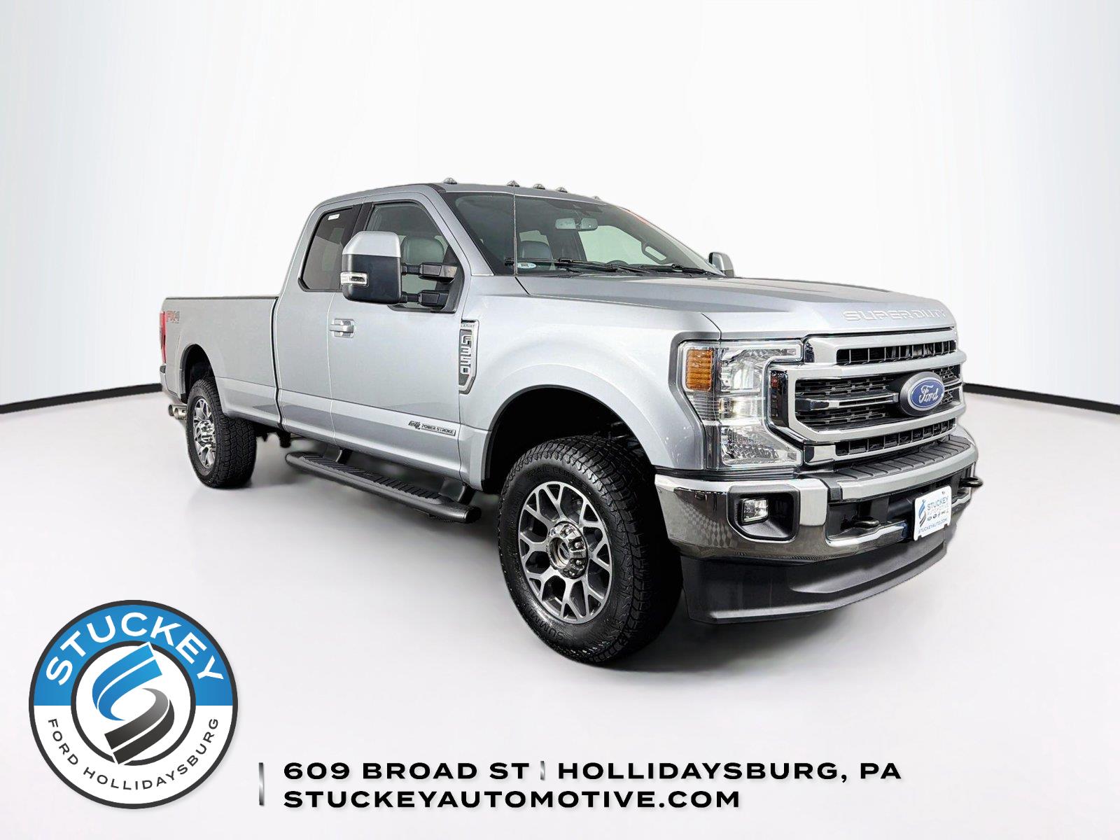 Iconic Silver 2022 Ford F-350 Super Duty Pickup Truck Four-Wheel Drive Automatic
