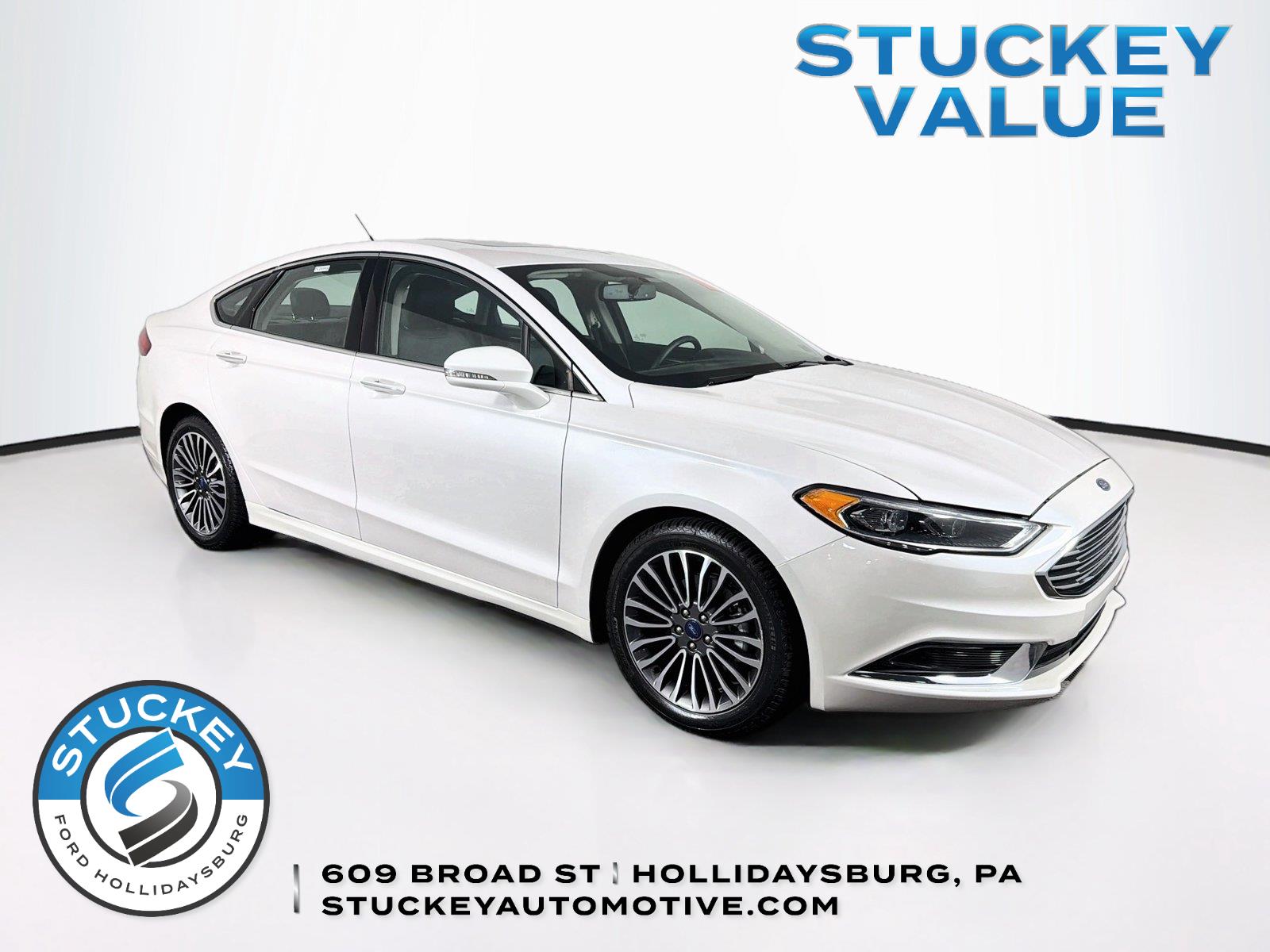White Platinum Metallic Tri-Coat 2018 Ford Fusion Sedan All-Wheel Drive 6-Speed Automatic