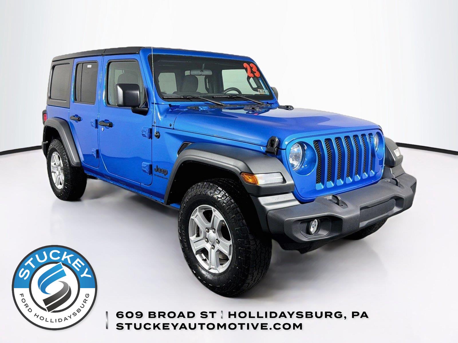 Hydro Blue Pearlcoat 2023 Jeep Wrangler SUV / Crossover Four-Wheel Drive 8-Speed Automatic