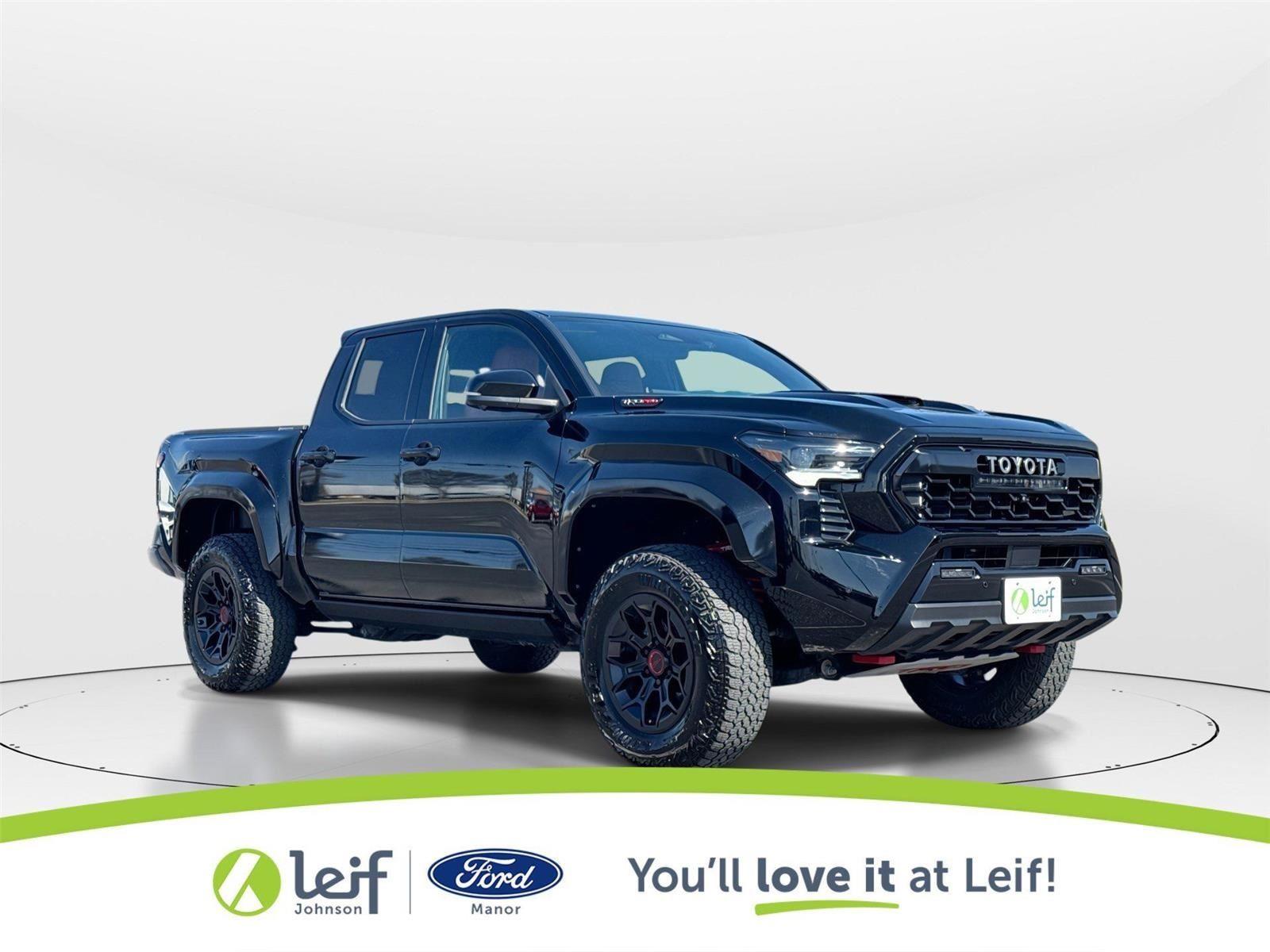 Black 2025 Toyota Tacoma TRD Sport Double Cab 4WD Pickup Truck Four-Wheel Drive 8-Speed Automatic