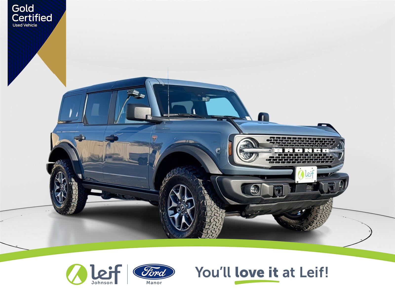 Blue (Azure Gray Metallic Tri-Coat) 2025 Ford Bronco Badlands 4-Door 4WD SUV / Crossover Four-Wheel Drive Automatic