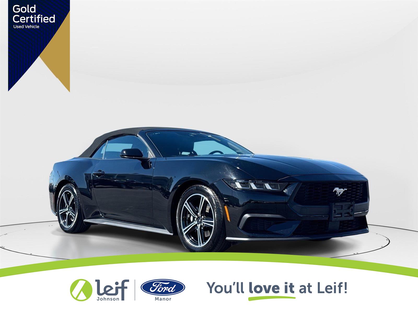 Shadow Black 2025 Ford Mustang EcoBoost Premium Convertible RWD Convertible Rear-Wheel Drive Automatic