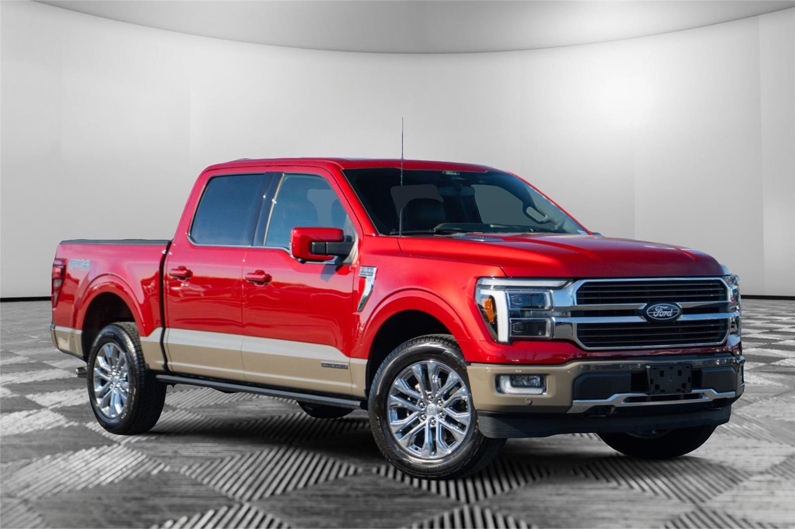 Rapid Red Metallic Tinted Clearcoat/Marsh Gray 2025 Ford F-150 King Ranch SuperCrew 4WD Pickup Truck Four-Wheel Drive Automatic
