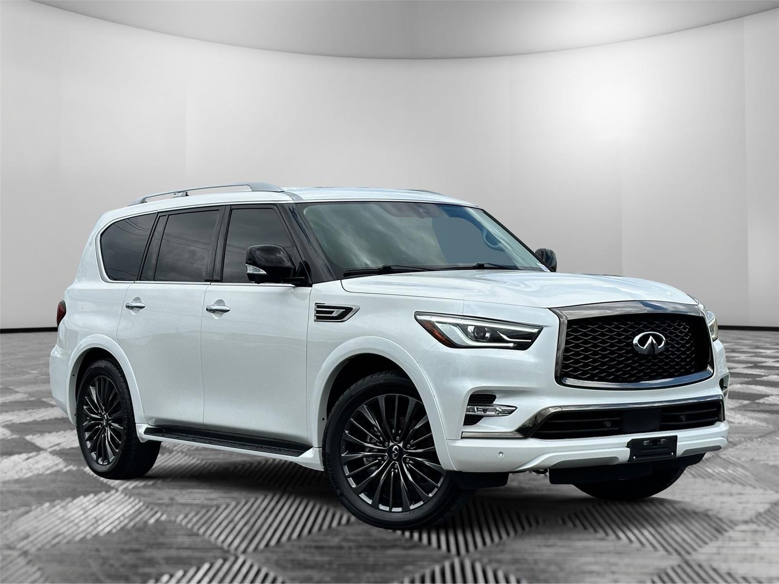 Moonstone White 2023 INFINITI QX80 Premium Select 4WD SUV / Crossover All-Wheel Drive Automatic