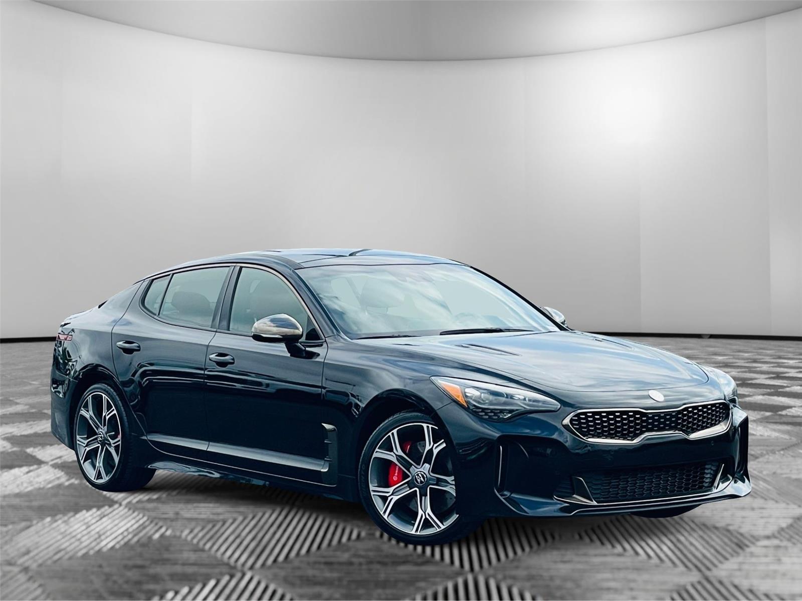 Aurora Black 2021 Kia Stinger GT1 RWD Sedan Rear-Wheel Drive 8-Speed Automatic