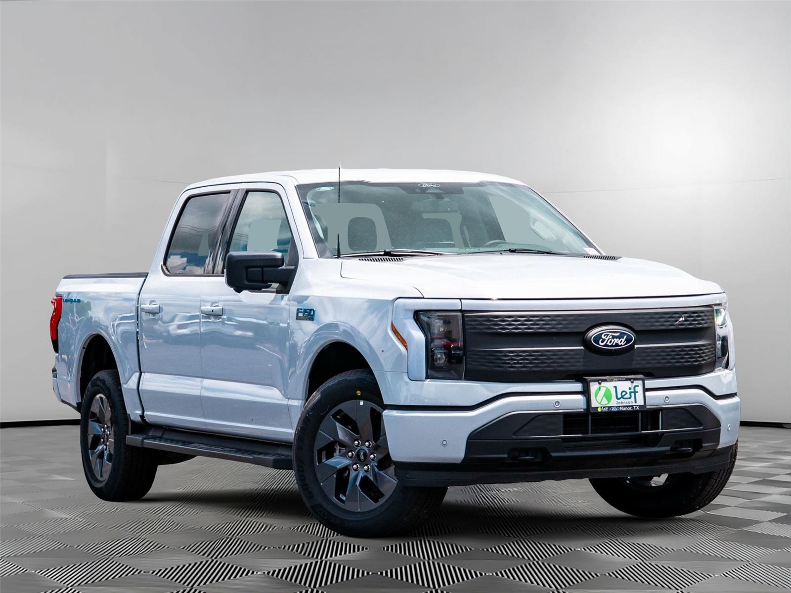 Space White 2025 Ford F-150 Lightning Pickup Truck All-Wheel Drive 1-Speed Dual Clutch