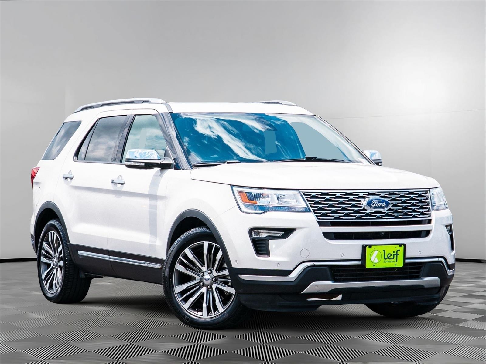 White Platinum Metallic Tri-Coat 2019 Ford Explorer SUV / Crossover All-Wheel Drive 6-Speed Automatic