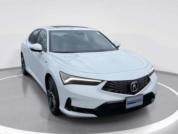 Platinum White Pearl 2023 Acura Integra FWD with Technology and A-SPEC Package Sedan Front-Wheel Drive Continuously Variable Transmission