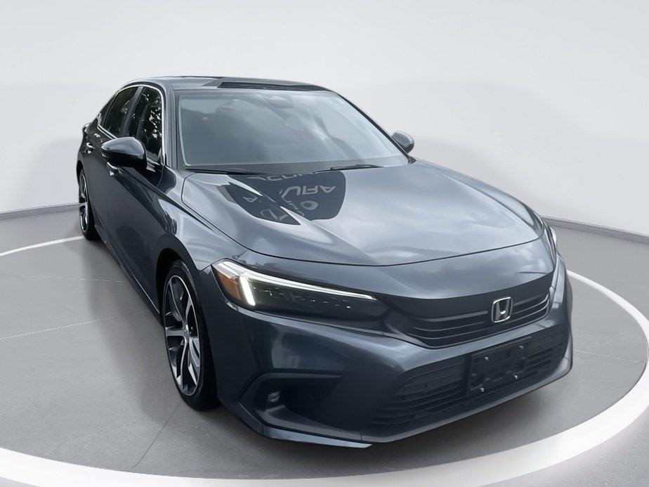 Meteorite Gray Metallic 2024 Honda Civic Sedan Front-Wheel Drive Continuously Variable Transmission