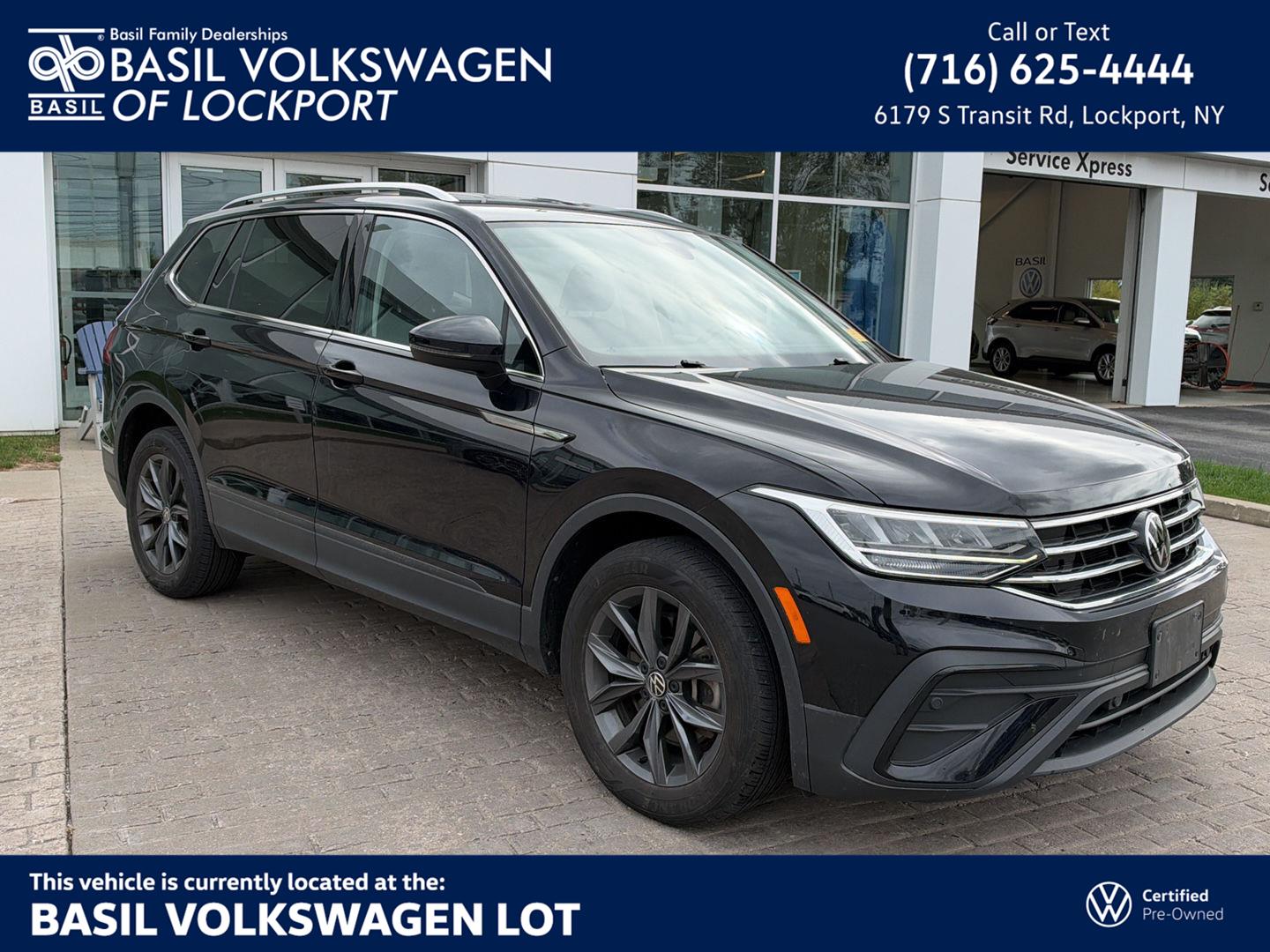 Deep Black Pearl 2023 Volkswagen Tiguan SUV / Crossover All-Wheel Drive Automatic